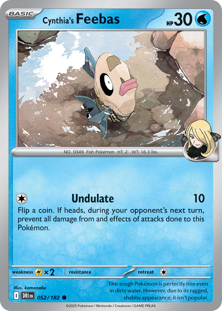 Cynthia's Feebas — illustrated card