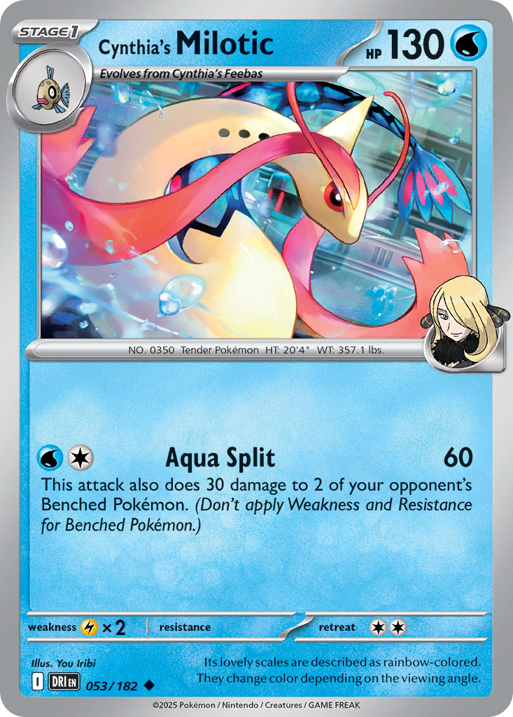Cynthia's Milotic — illustrated card