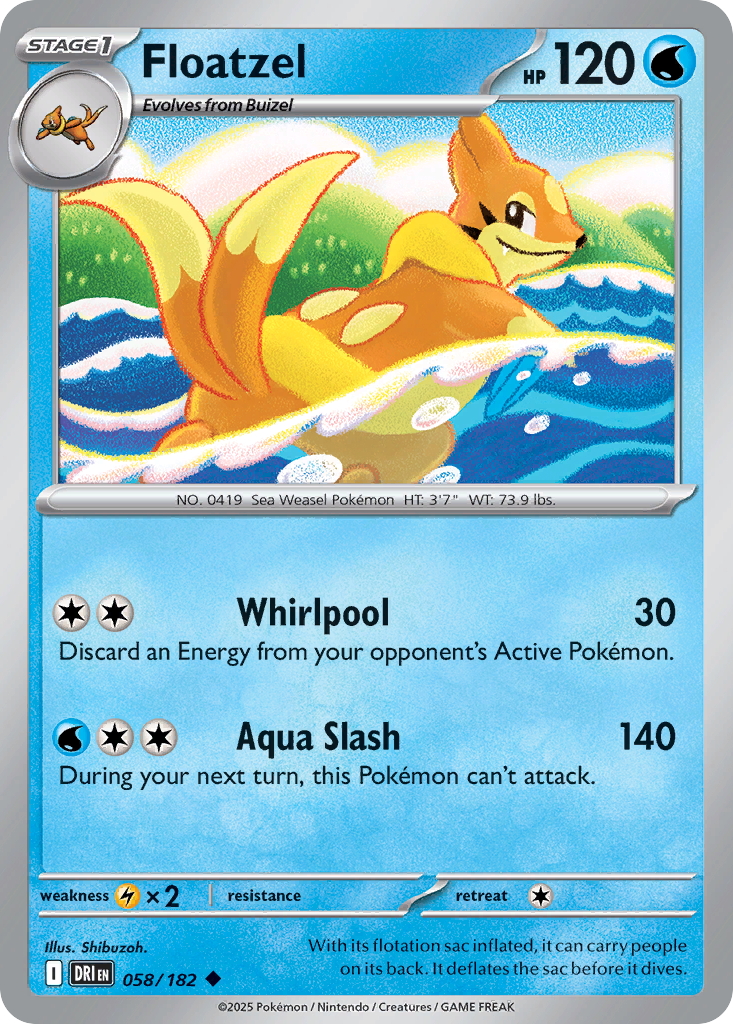 Floatzel — illustrated card