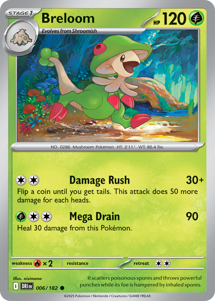 Breloom — illustrated card