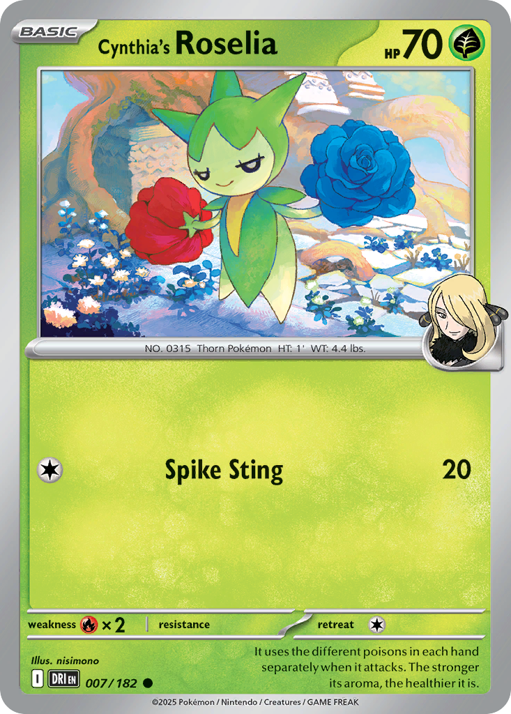 Cynthia's Roselia — illustrated card