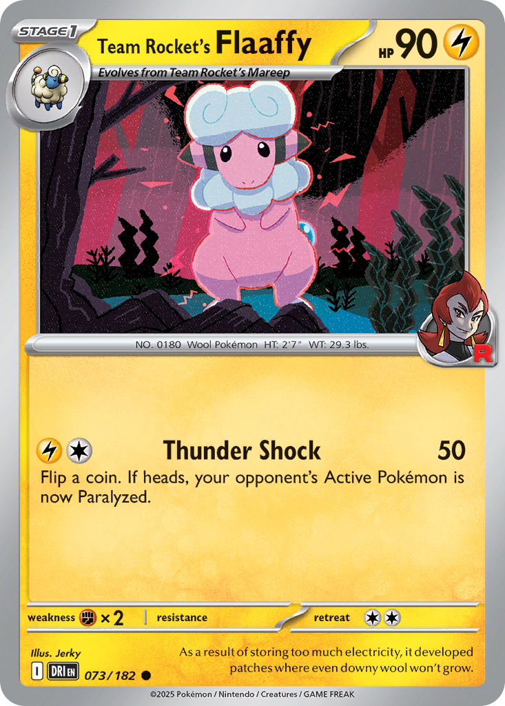 Team Rocket's Flaaffy — illustrated card