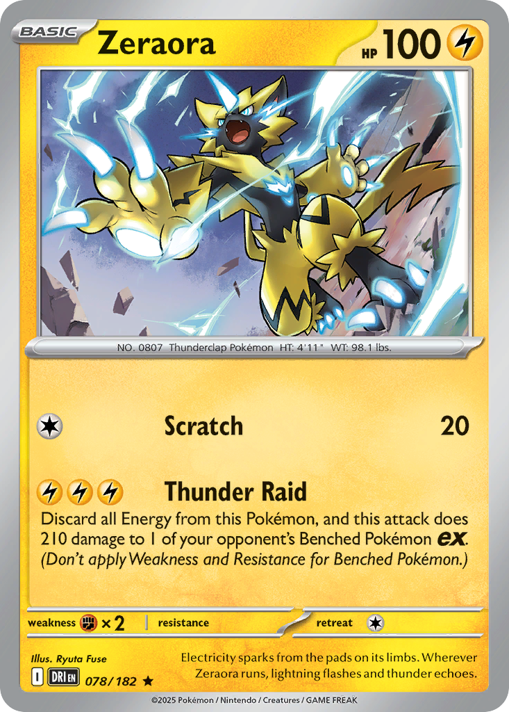 Zeraora — illustrated card
