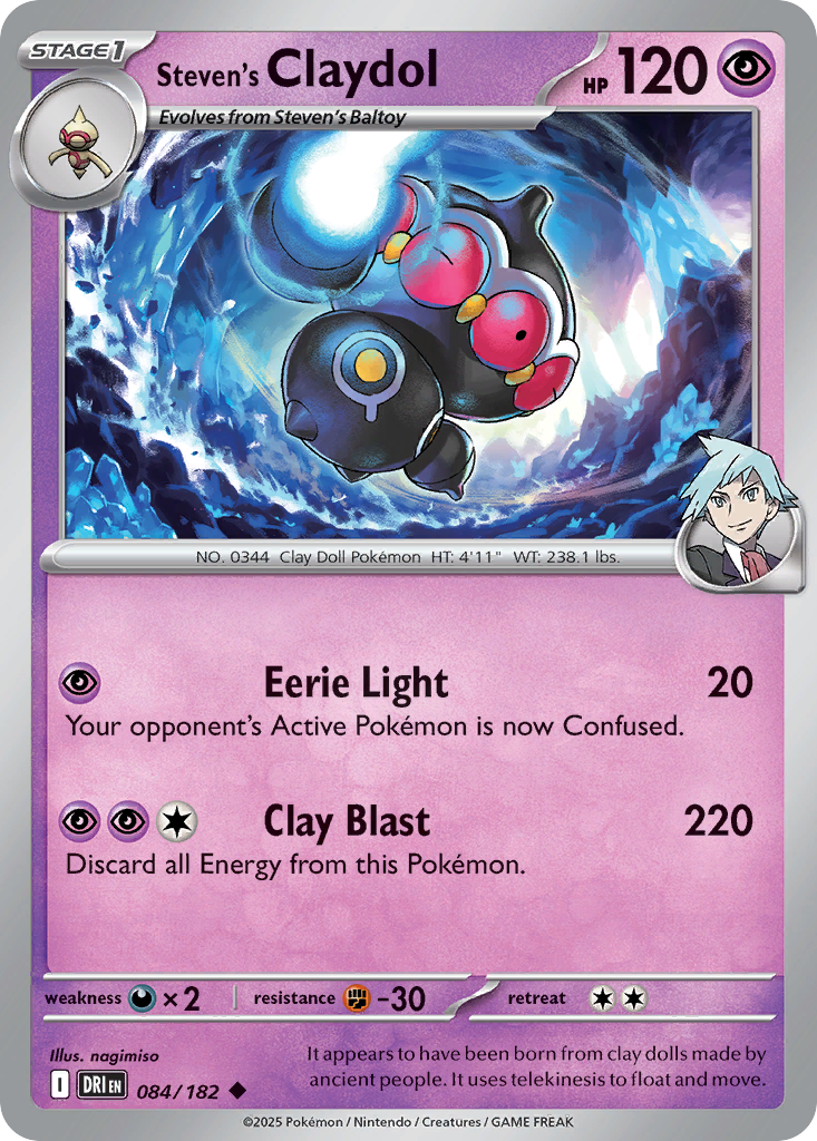 Steven's Claydol — illustrated card