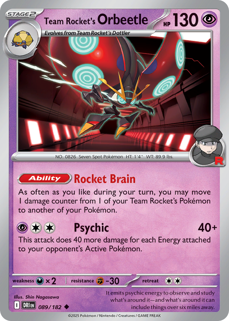 Team Rocket's Orbeetle — illustrated card