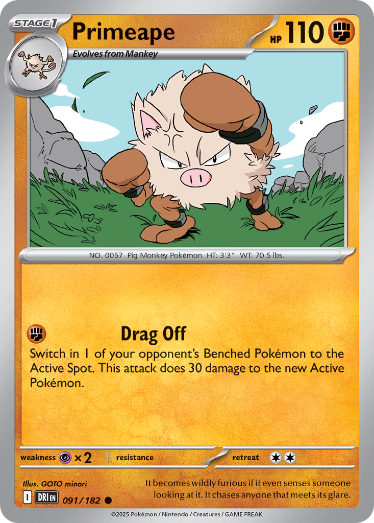 Primeape — illustrated card
