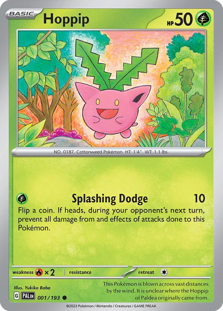 Hoppip — illustrated card