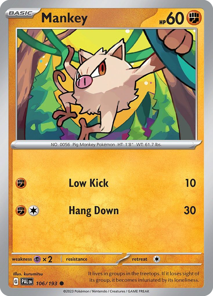 Mankey — illustrated card