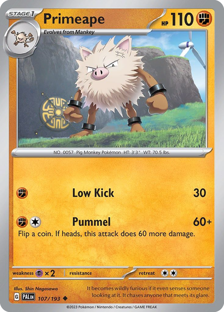 Primeape — illustrated card
