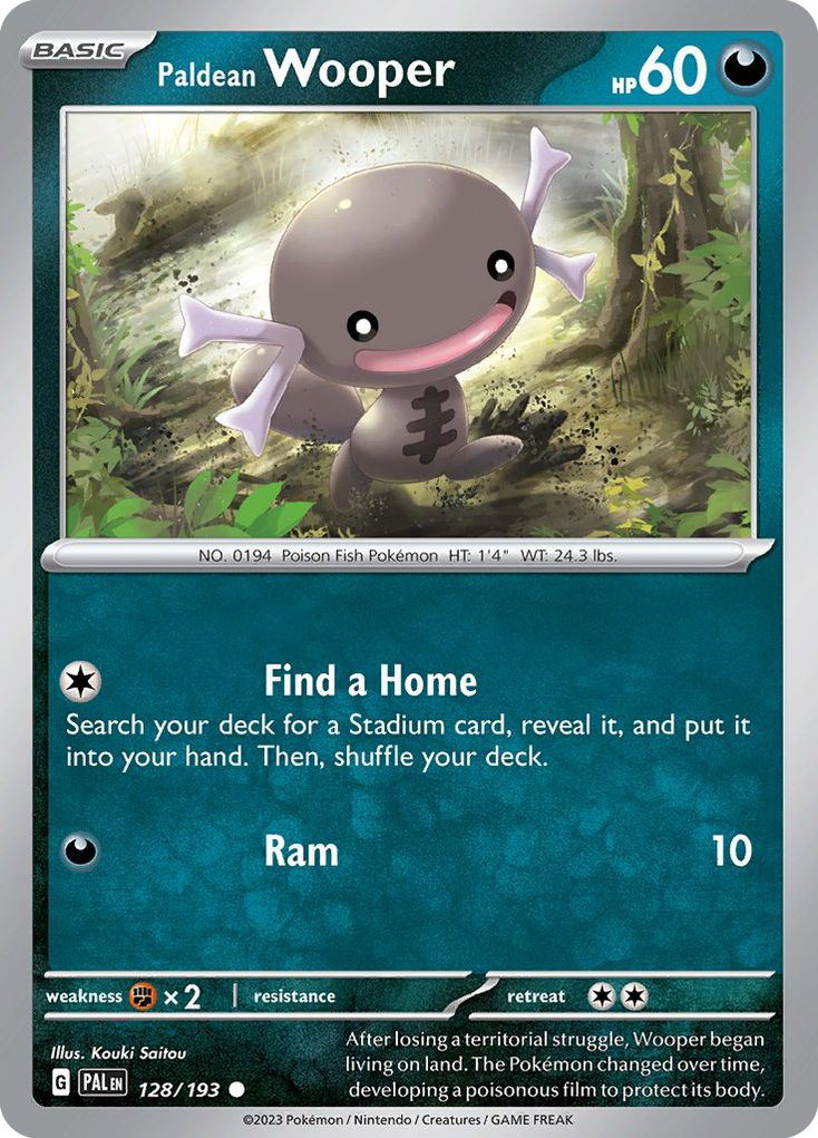Paldean Wooper — illustrated card