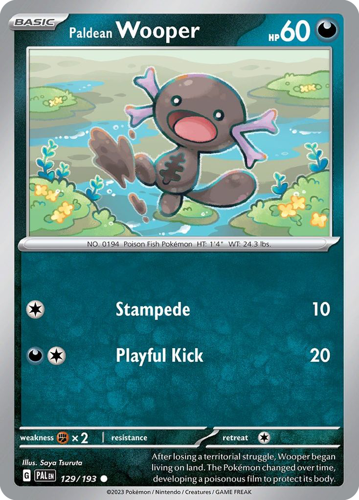 Paldean Wooper — illustrated card
