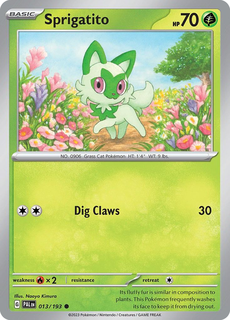 Sprigatito — illustrated card