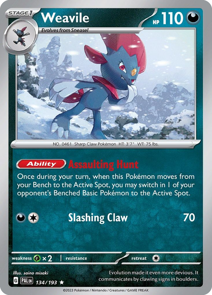 Weavile — illustrated card