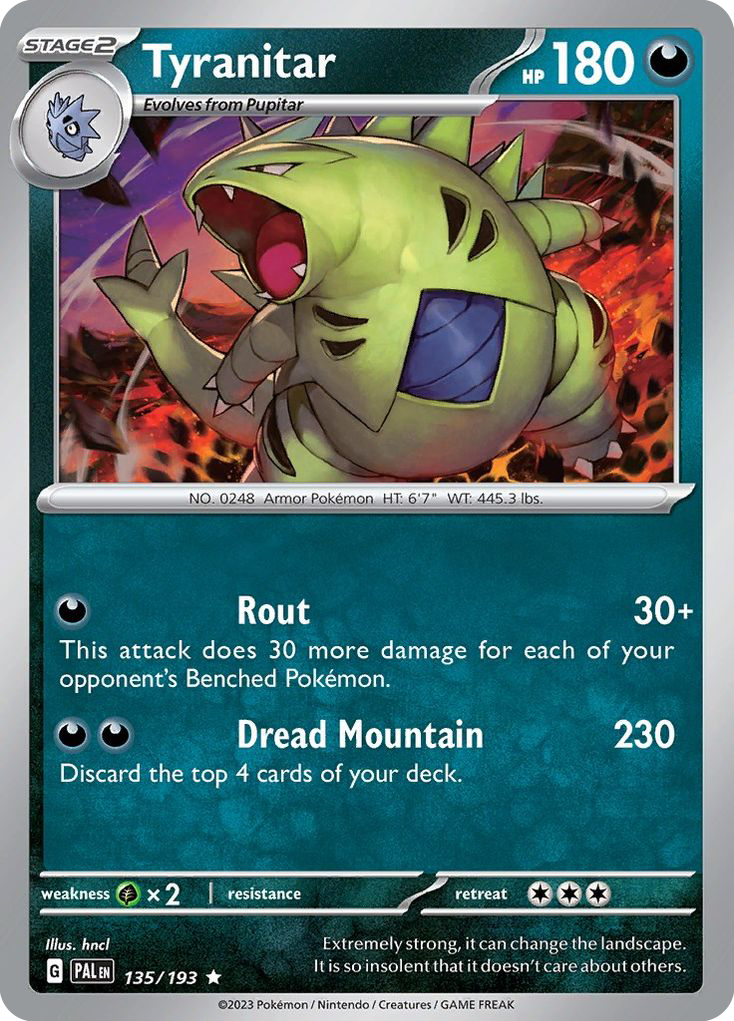 Tyranitar — illustrated card