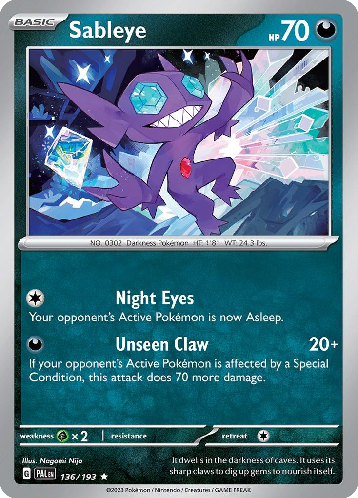 Sableye — illustrated card