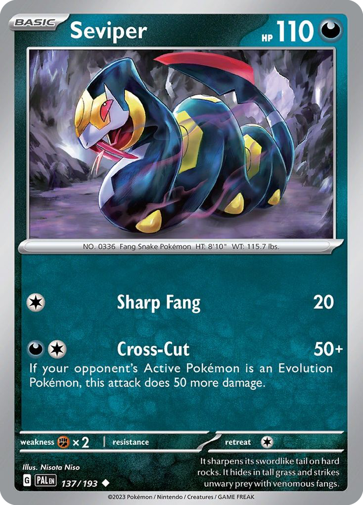 Seviper — illustrated card
