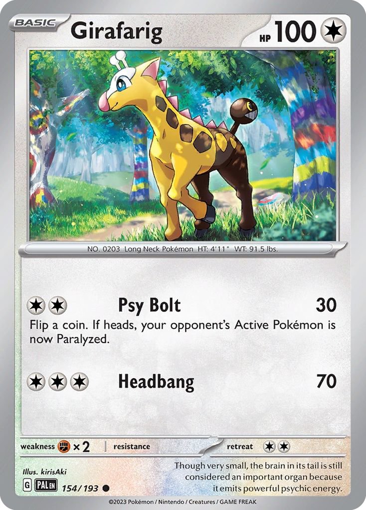 Girafarig — illustrated card