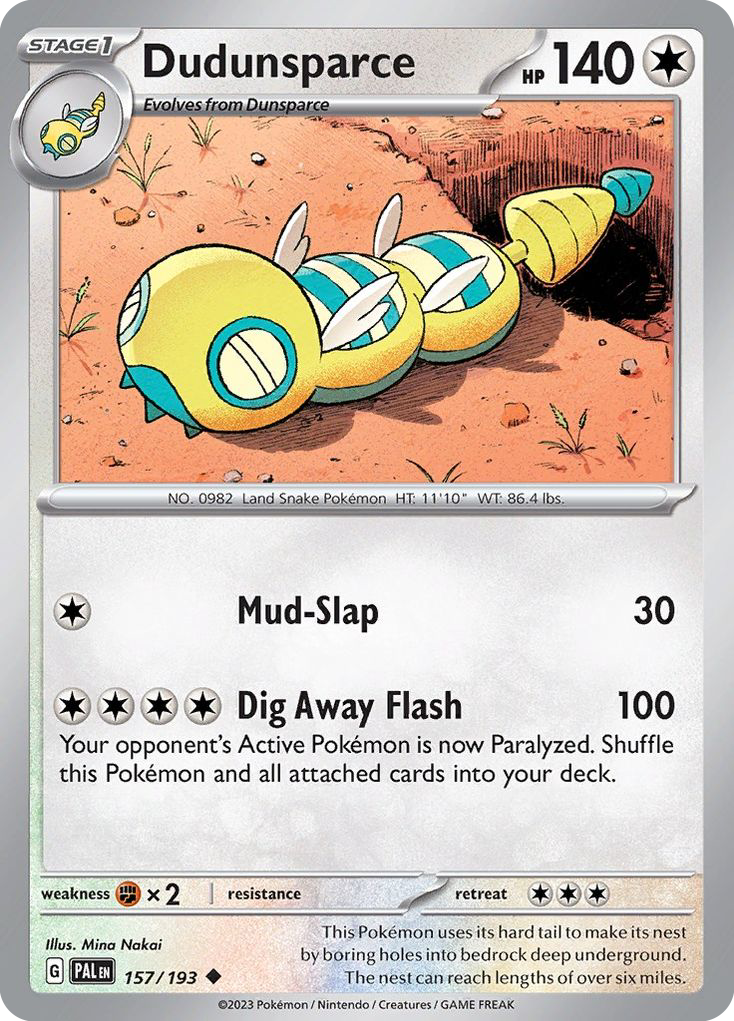 Dudunsparce — illustrated card