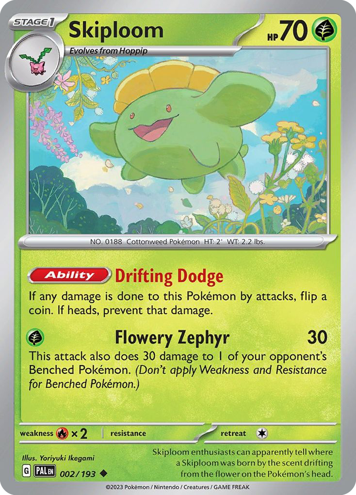 Skiploom — illustrated card