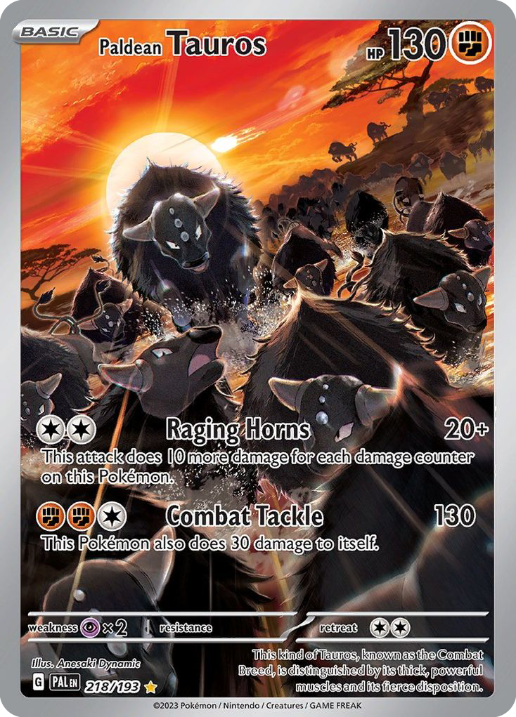 Paldean Tauros — illustrated card
