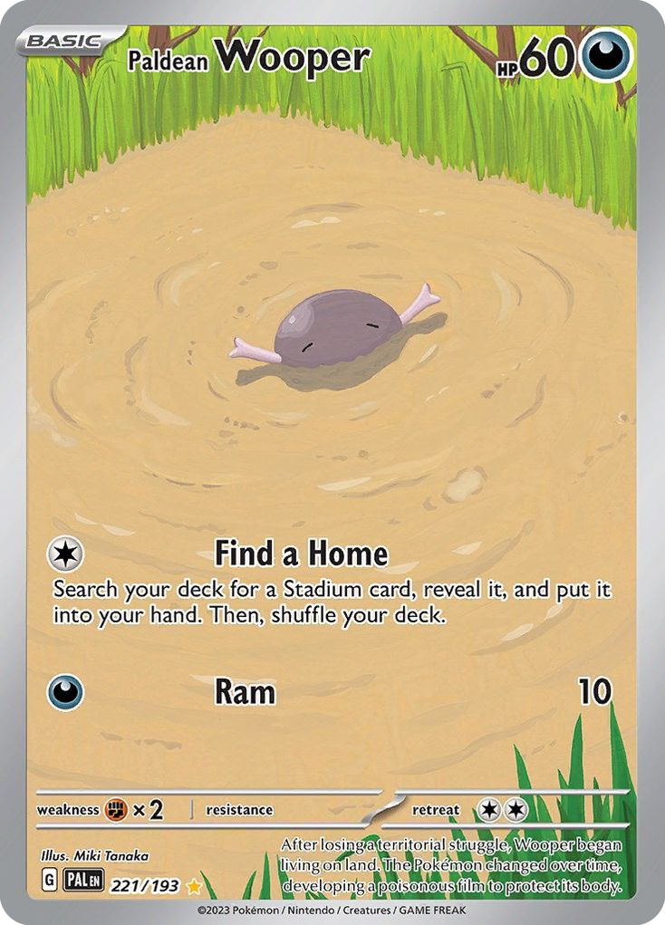 Paldean Wooper — illustrated card