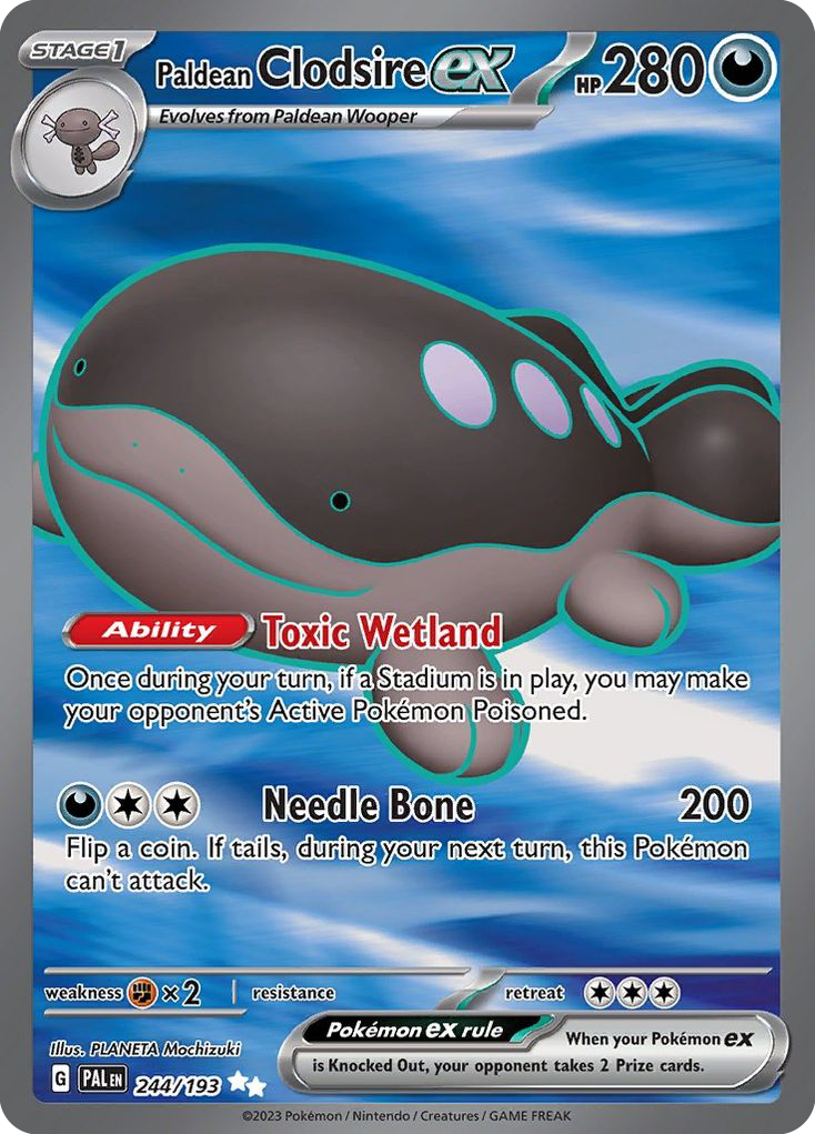 Paldean Clodsire ex — illustrated card