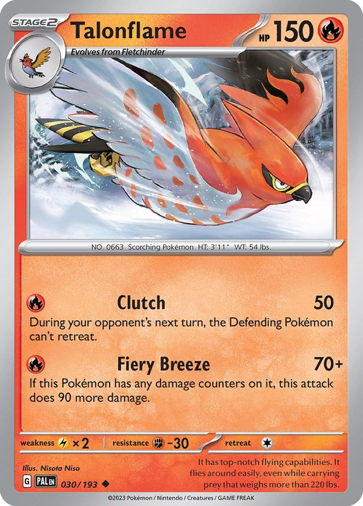 Talonflame — illustrated card