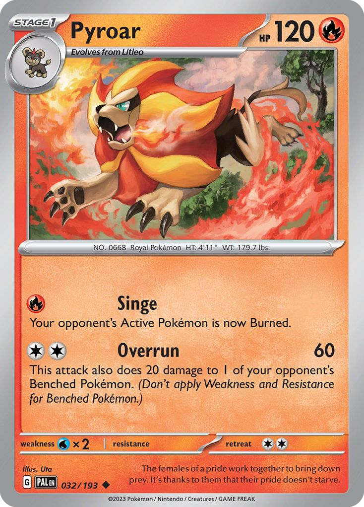 Pyroar — illustrated card