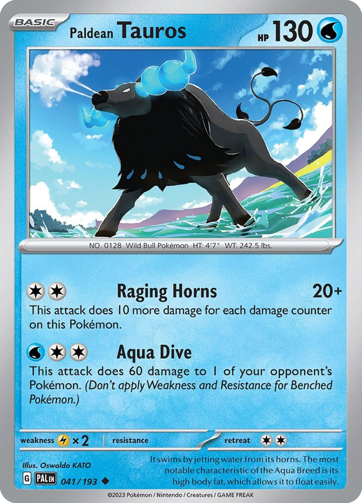 Paldean Tauros — illustrated card