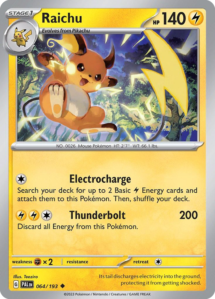 Raichu — illustrated card