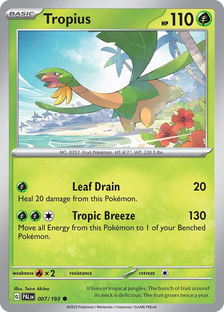 Tropius — illustrated card