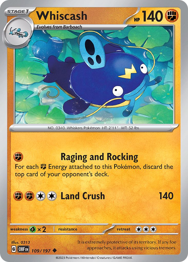 Whiscash — illustrated card