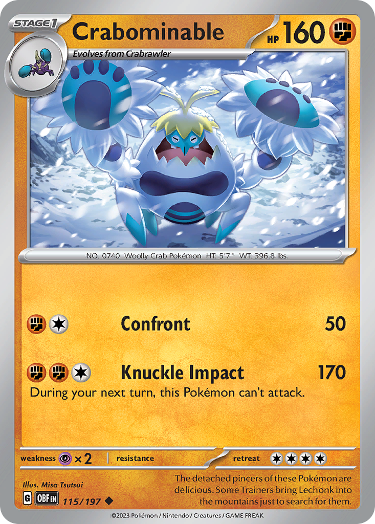 Crabominable — illustrated card