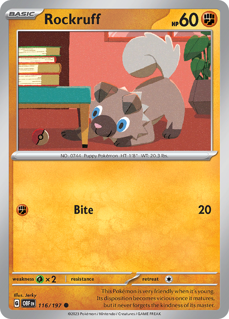 Rockruff — illustrated card
