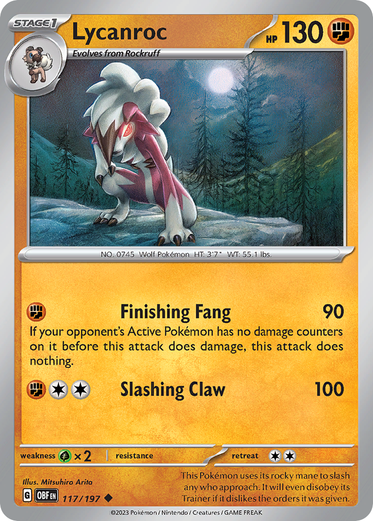 Lycanroc — illustrated card