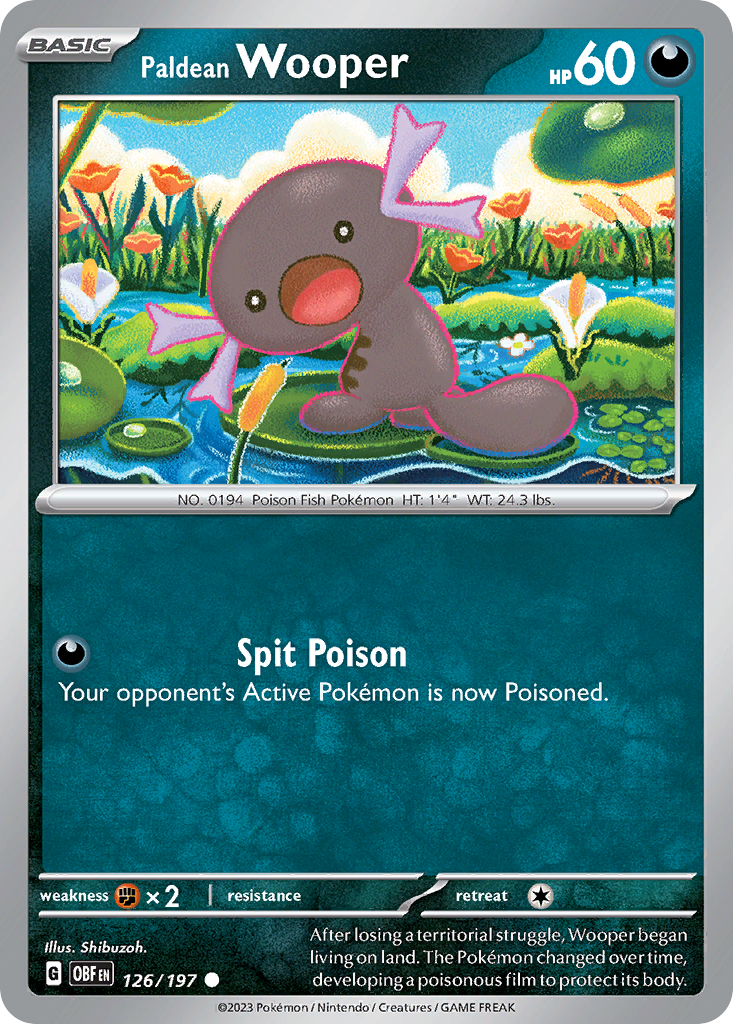 Paldean Wooper — illustrated card