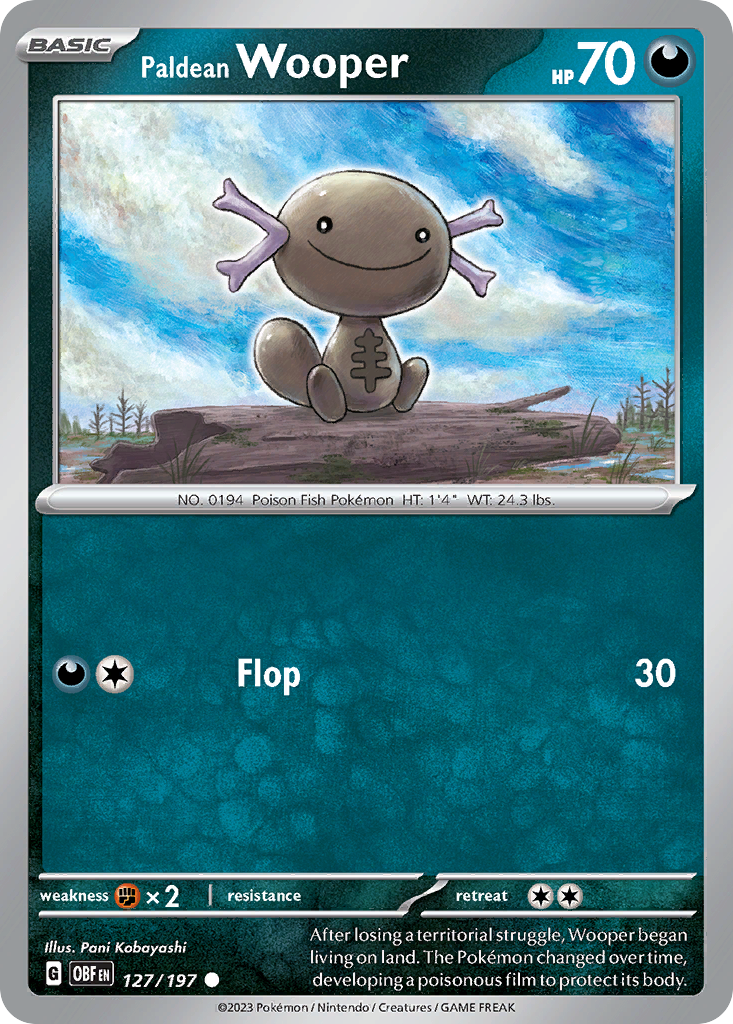 Paldean Wooper — illustrated card