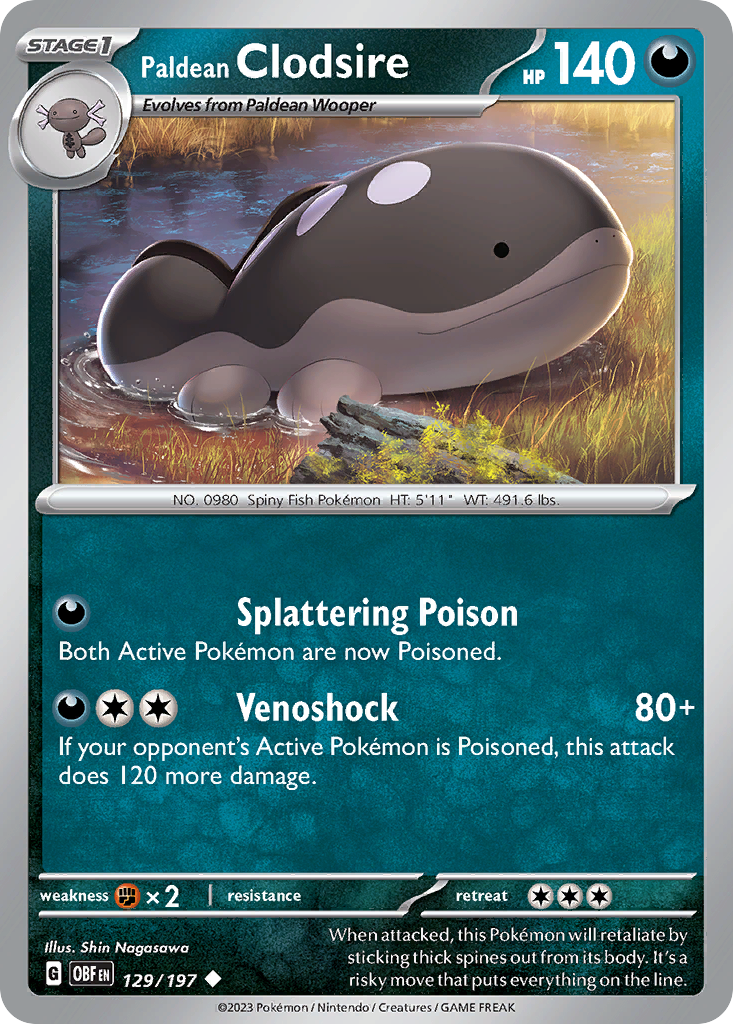 Paldean Clodsire — illustrated card