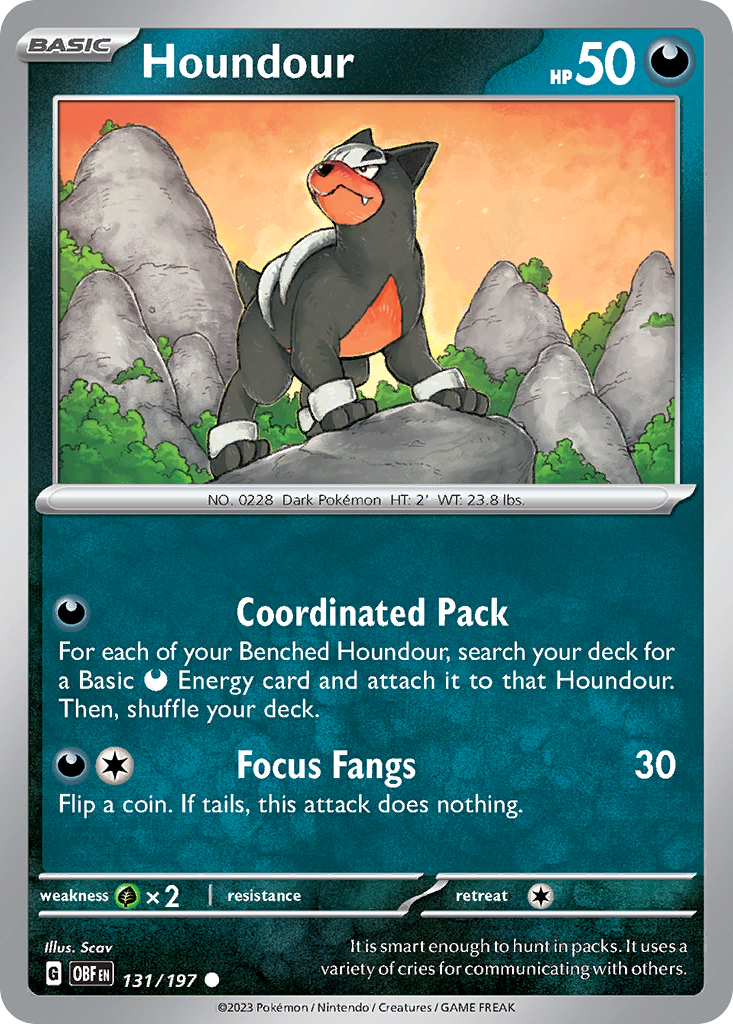 Houndour — illustrated card
