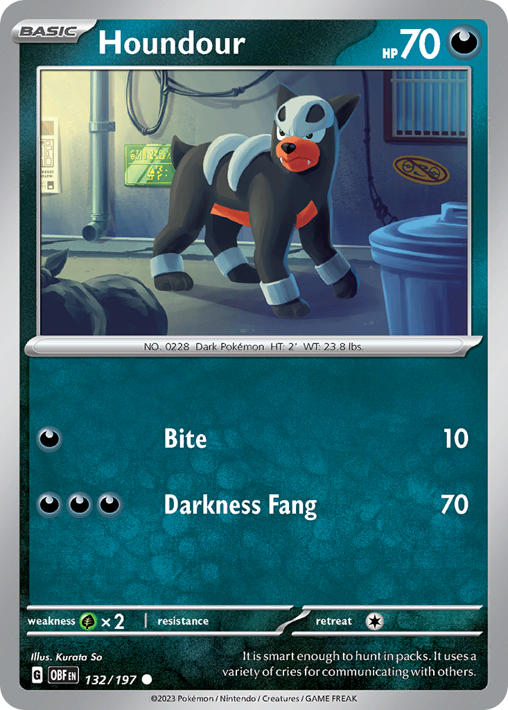 Houndour — illustrated card