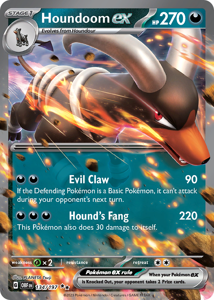 Houndoom ex — illustrated card