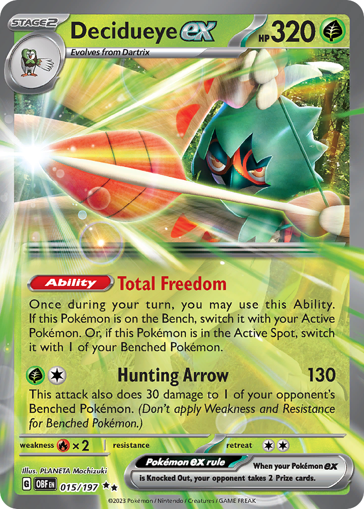 Decidueye ex — illustrated card
