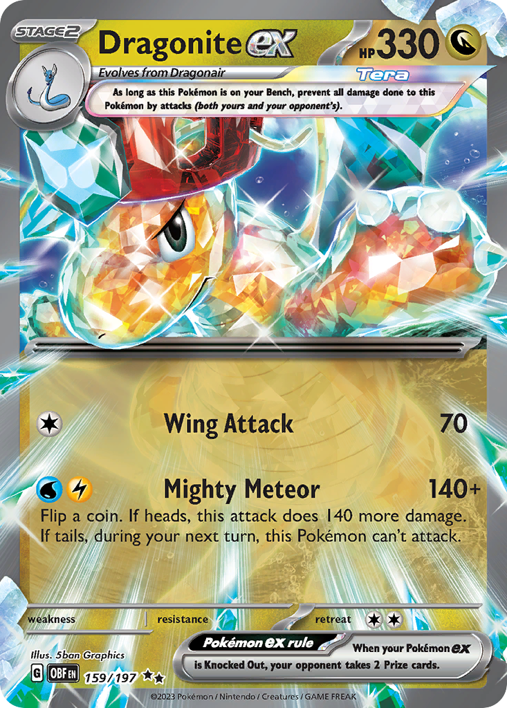 Dragonite ex — illustrated card