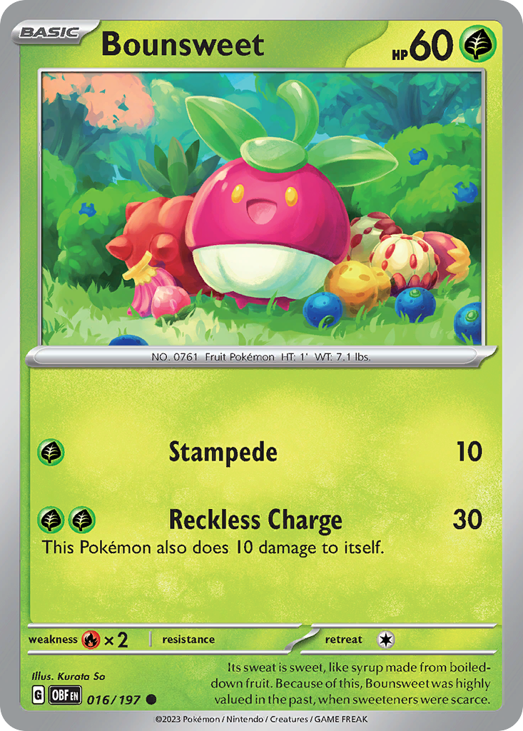 Bounsweet — illustrated card