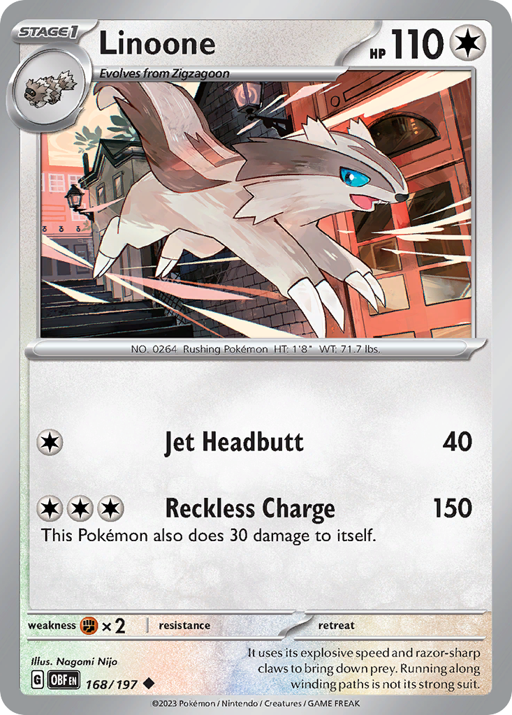 Linoone — illustrated card
