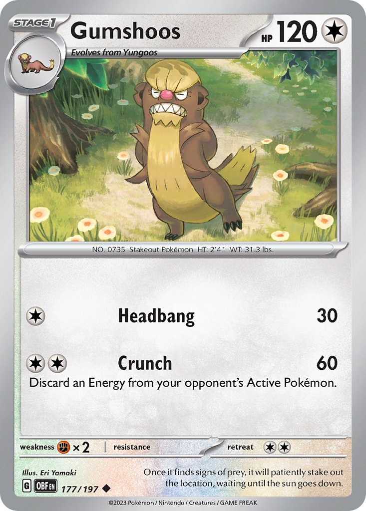 Gumshoos — illustrated card