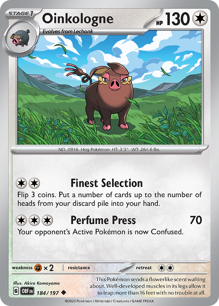 Oinkologne — illustrated card