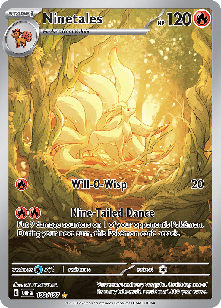 Ninetales — illustrated card