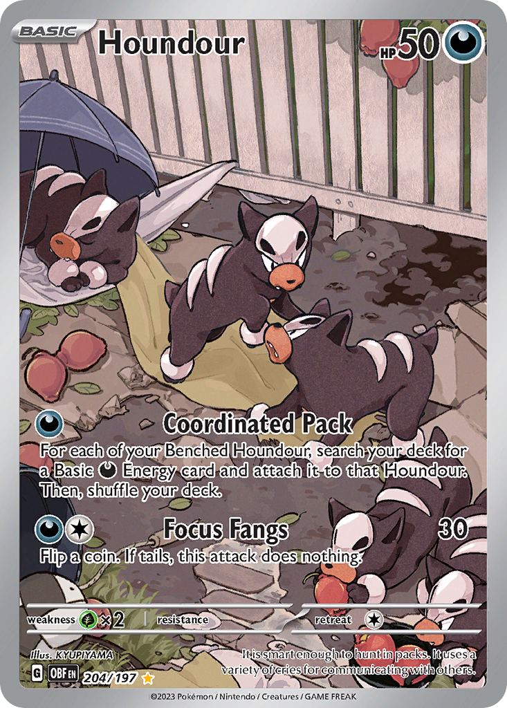 Houndour — illustrated card