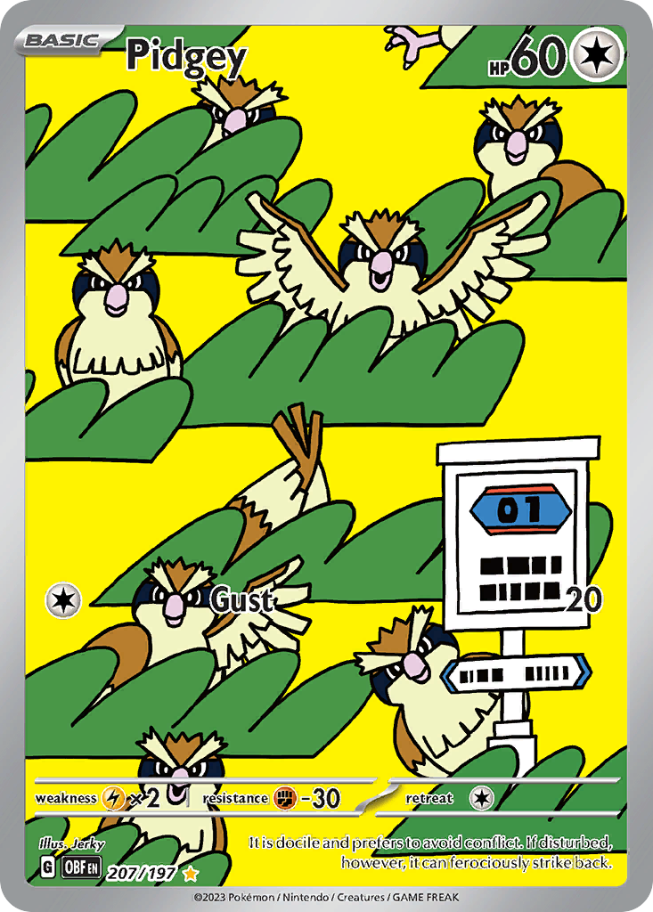 Pidgey — illustrated card